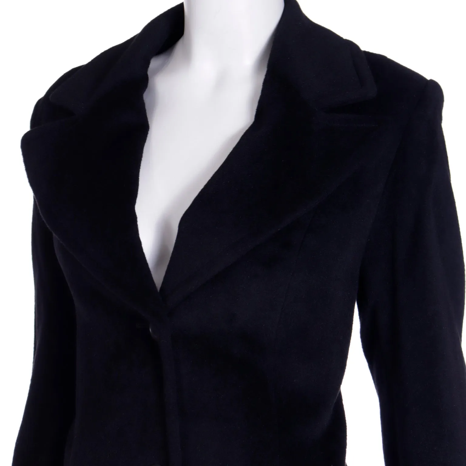 1980s Isaac Mizrahi Vintage Black Angora Coat