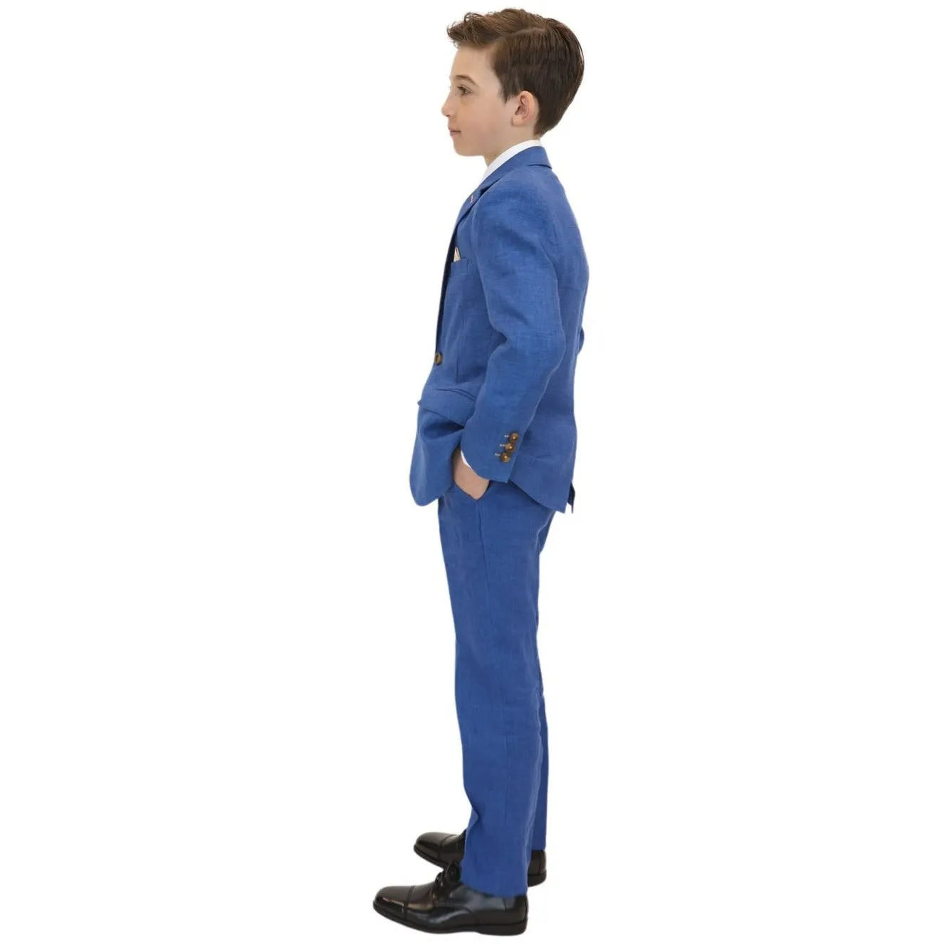 Appaman Boys 2pc Stretch Mod Riviera Blue Linen Suit