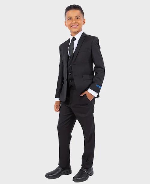 Black Boys Slim Fit Suit