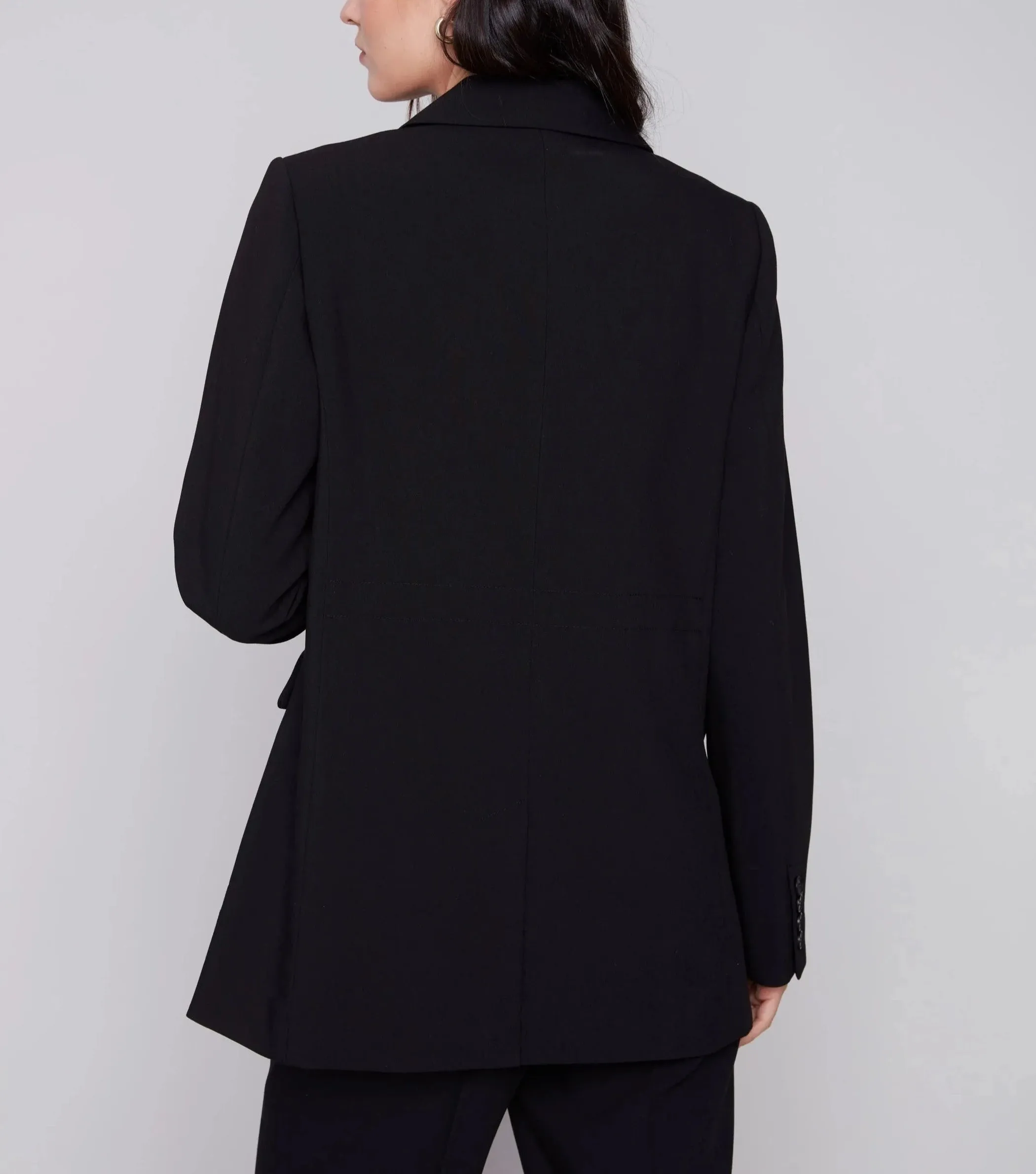 Blazer with Ruched Back