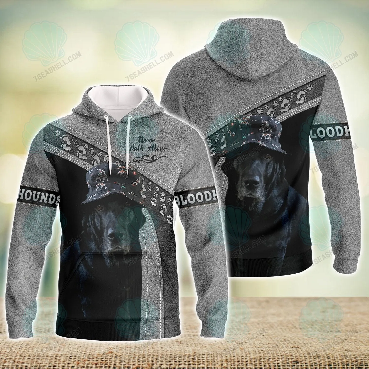 Bloodhounds Love Never Walk Alone 3D Full Print Sweatshirt Christmas Shirts