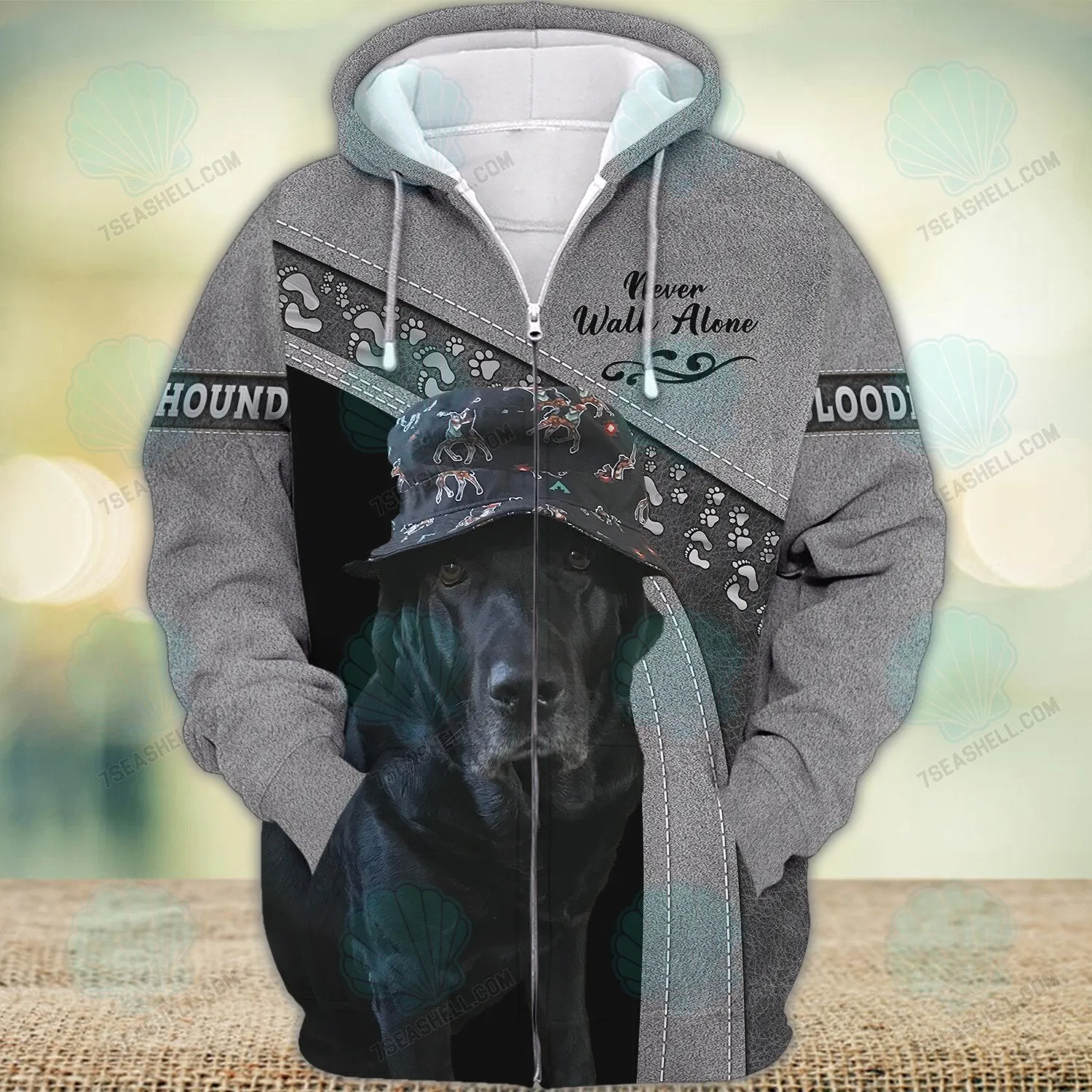 Bloodhounds Love Never Walk Alone 3D Full Print Sweatshirt Christmas Shirts