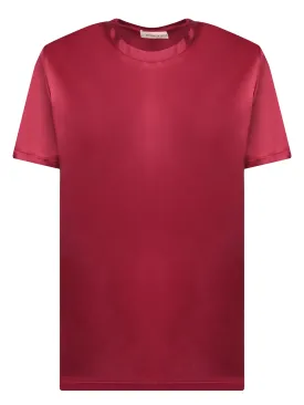 Bordeaux Silk Satin T-Shirt