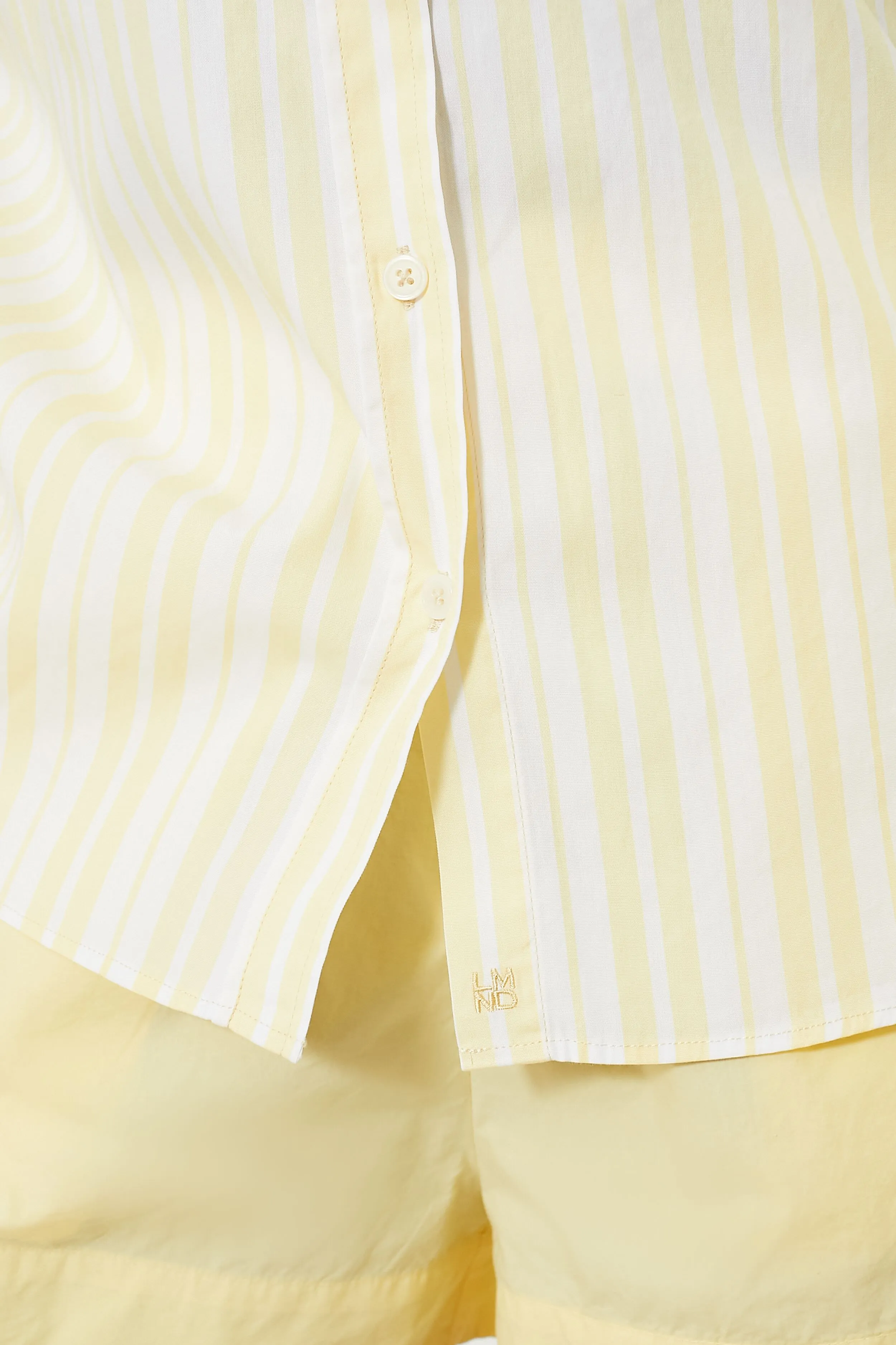 Butter and White Striped Chiara Classic Shirt