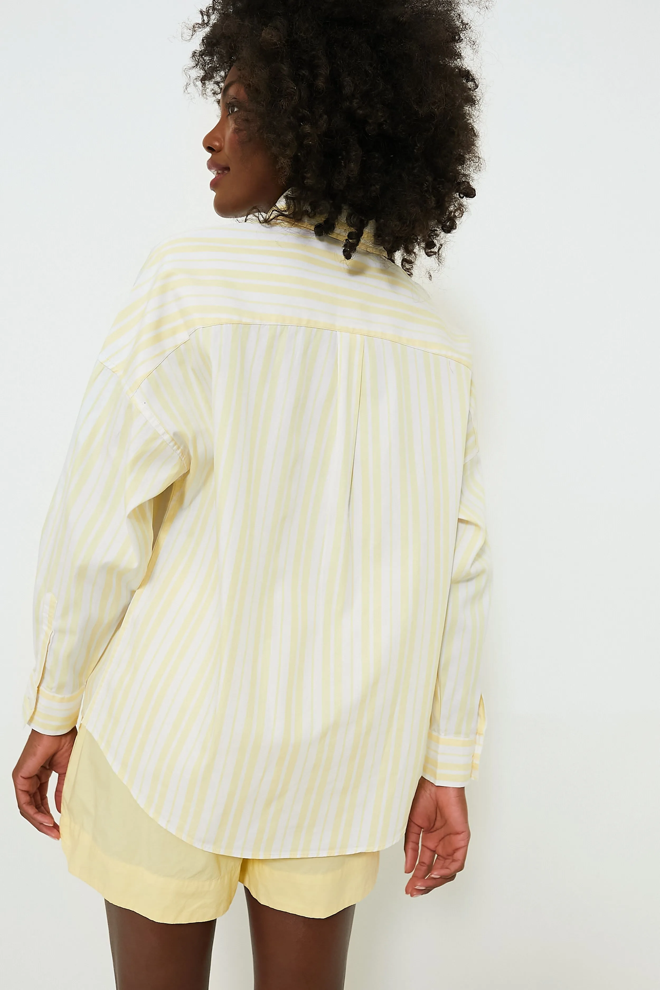 Butter and White Striped Chiara Classic Shirt