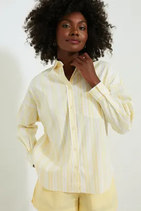 Butter and White Striped Chiara Classic Shirt