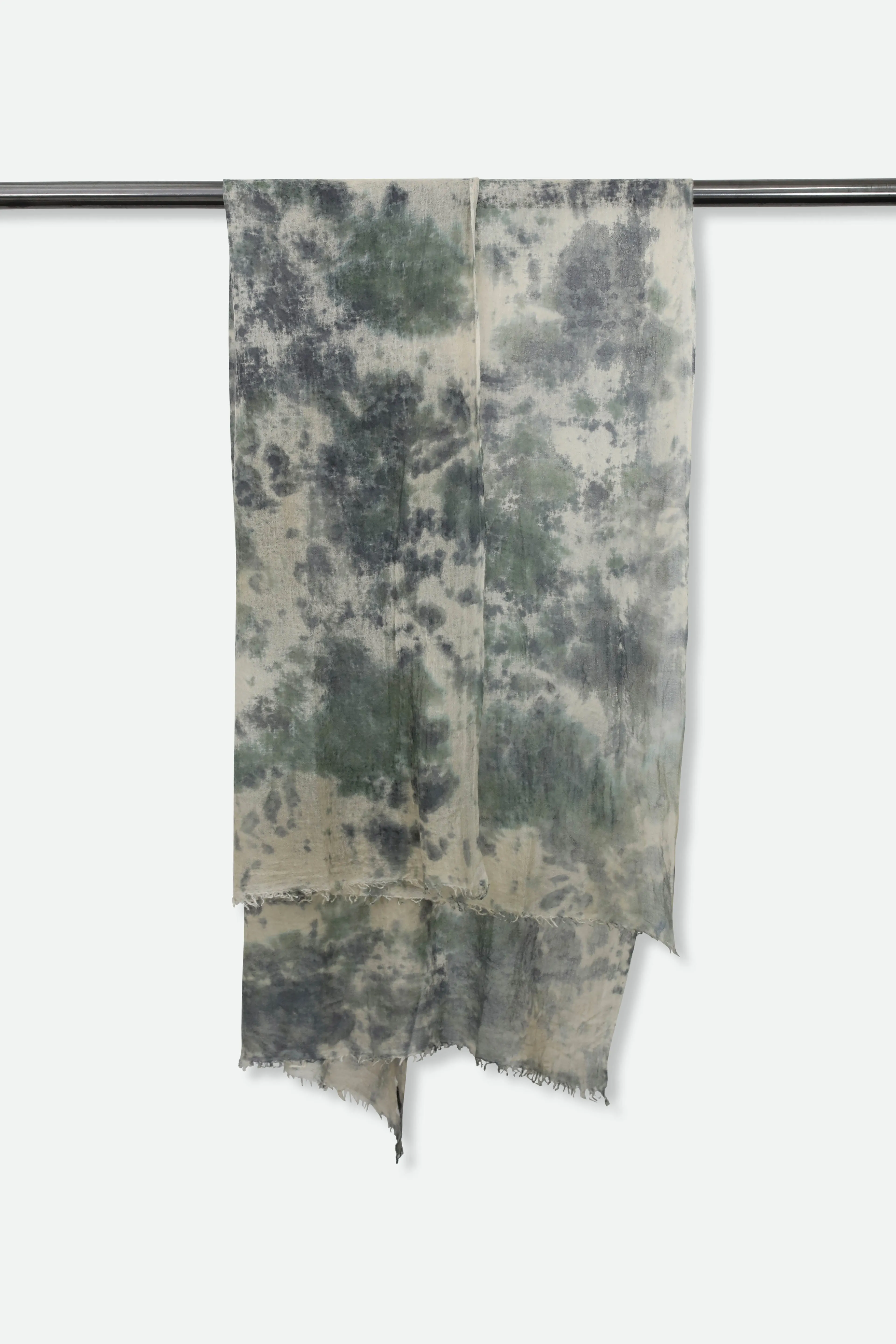 CAMOUFLAGE SCARF IN HAND DYED CASHMERE