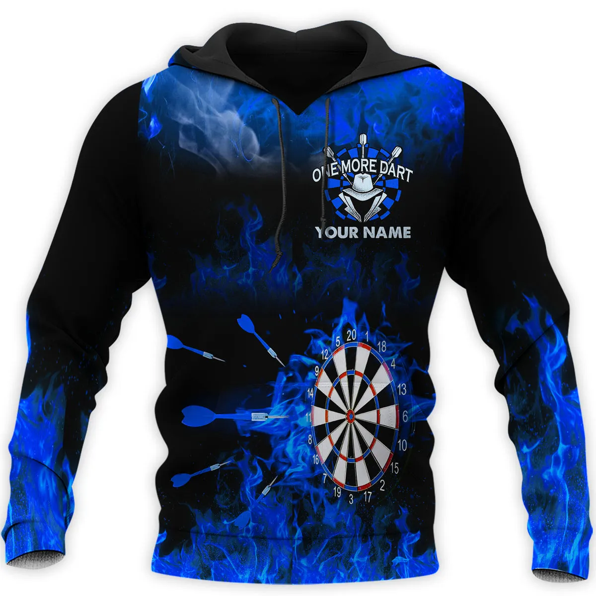 Customized Name Dart Fire 3D All Printed Hoodie Zipper Hoodie Shirt, 3D Hoodie for Men Women Dart Player