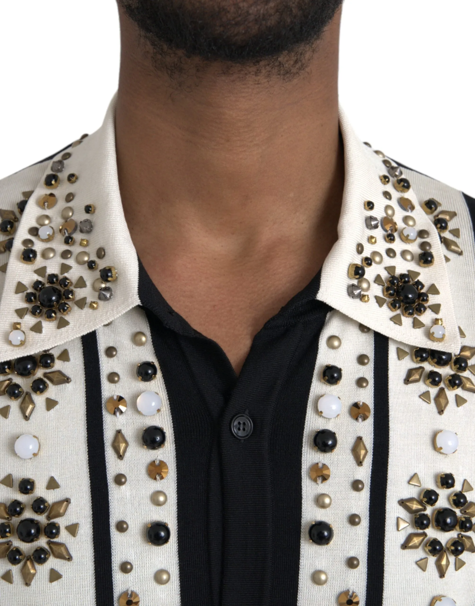 Dolce & Gabbana Embellished Striped Shirt