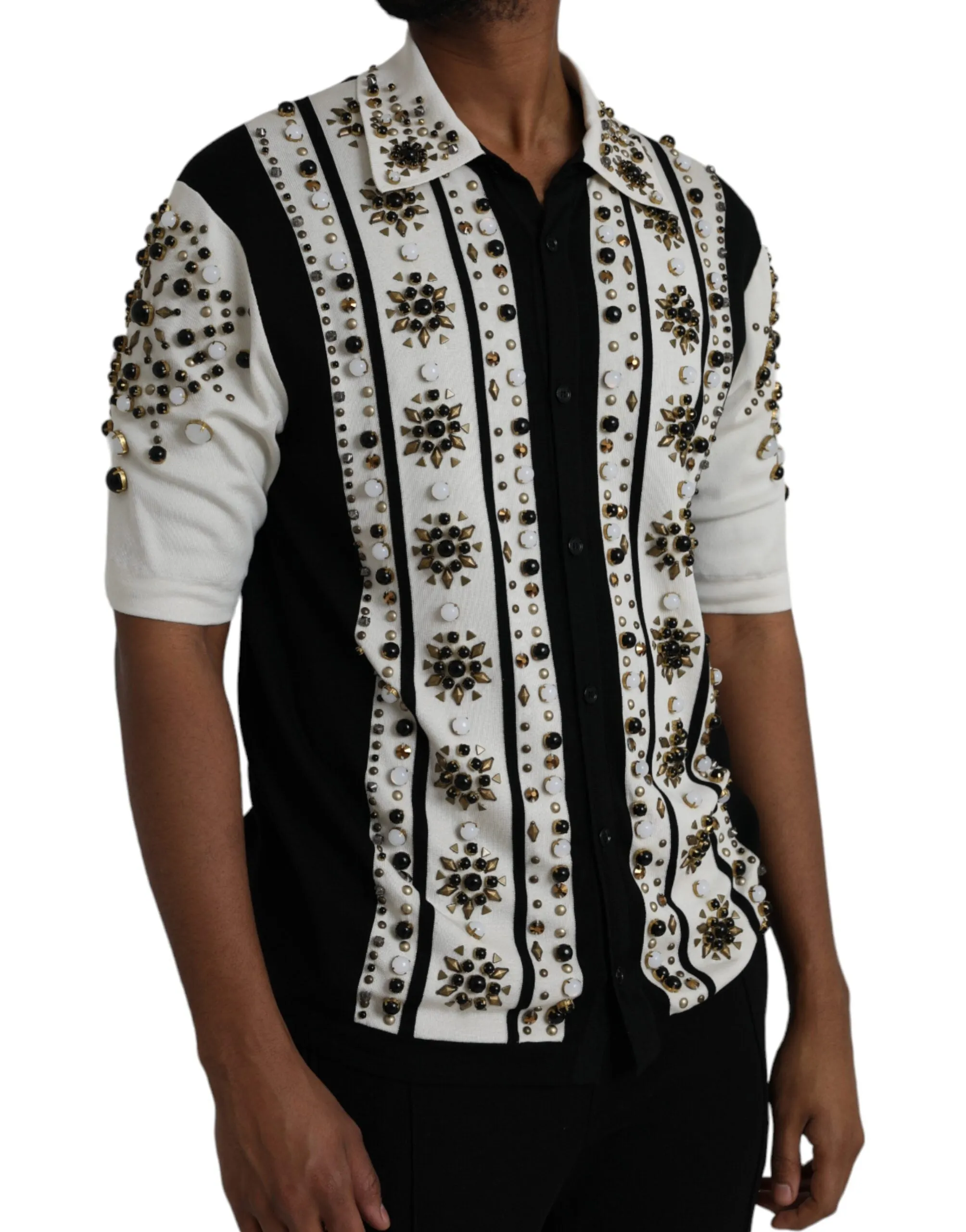 Dolce & Gabbana Embellished Striped Shirt