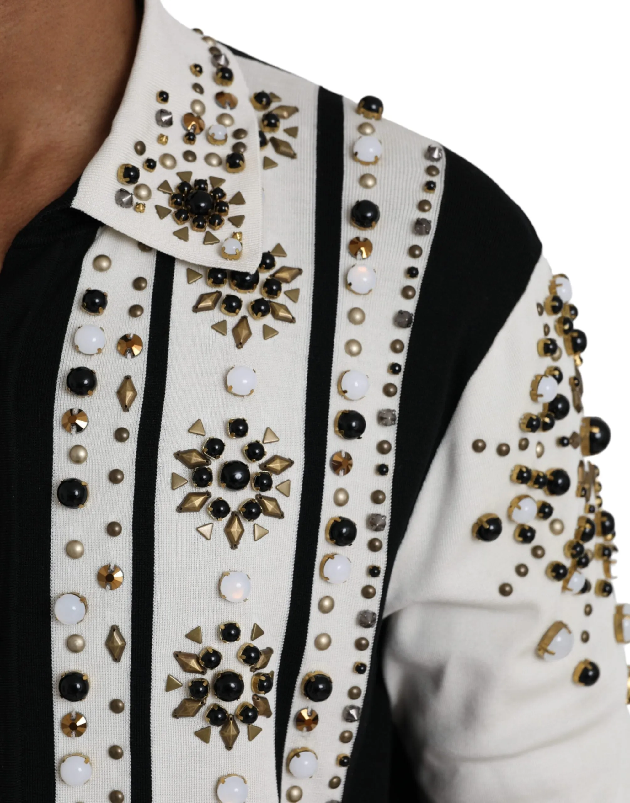 Dolce & Gabbana Embellished Striped Shirt