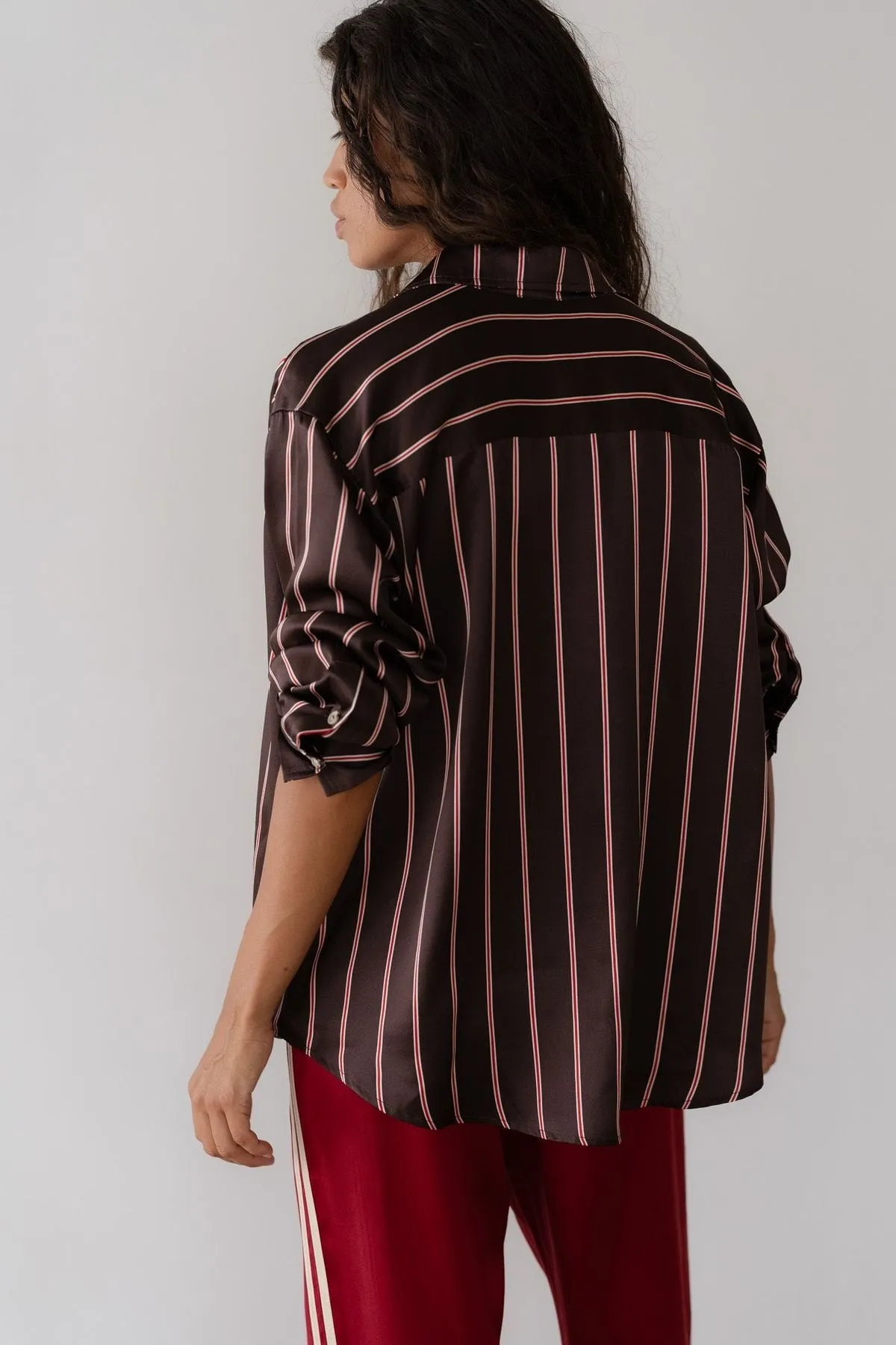 Donni Silk Pinstripe Shirt