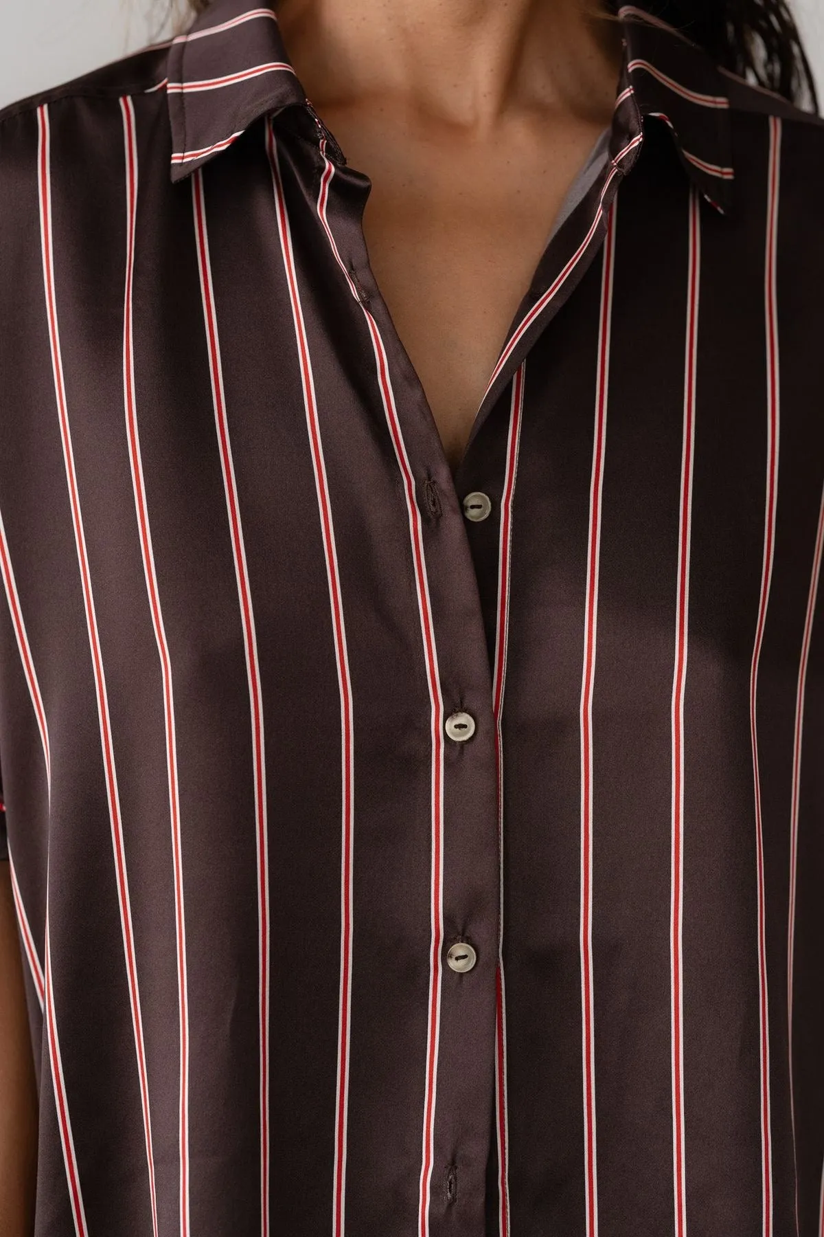 Donni Silk Pinstripe Shirt