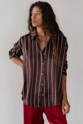 Donni Silk Pinstripe Shirt