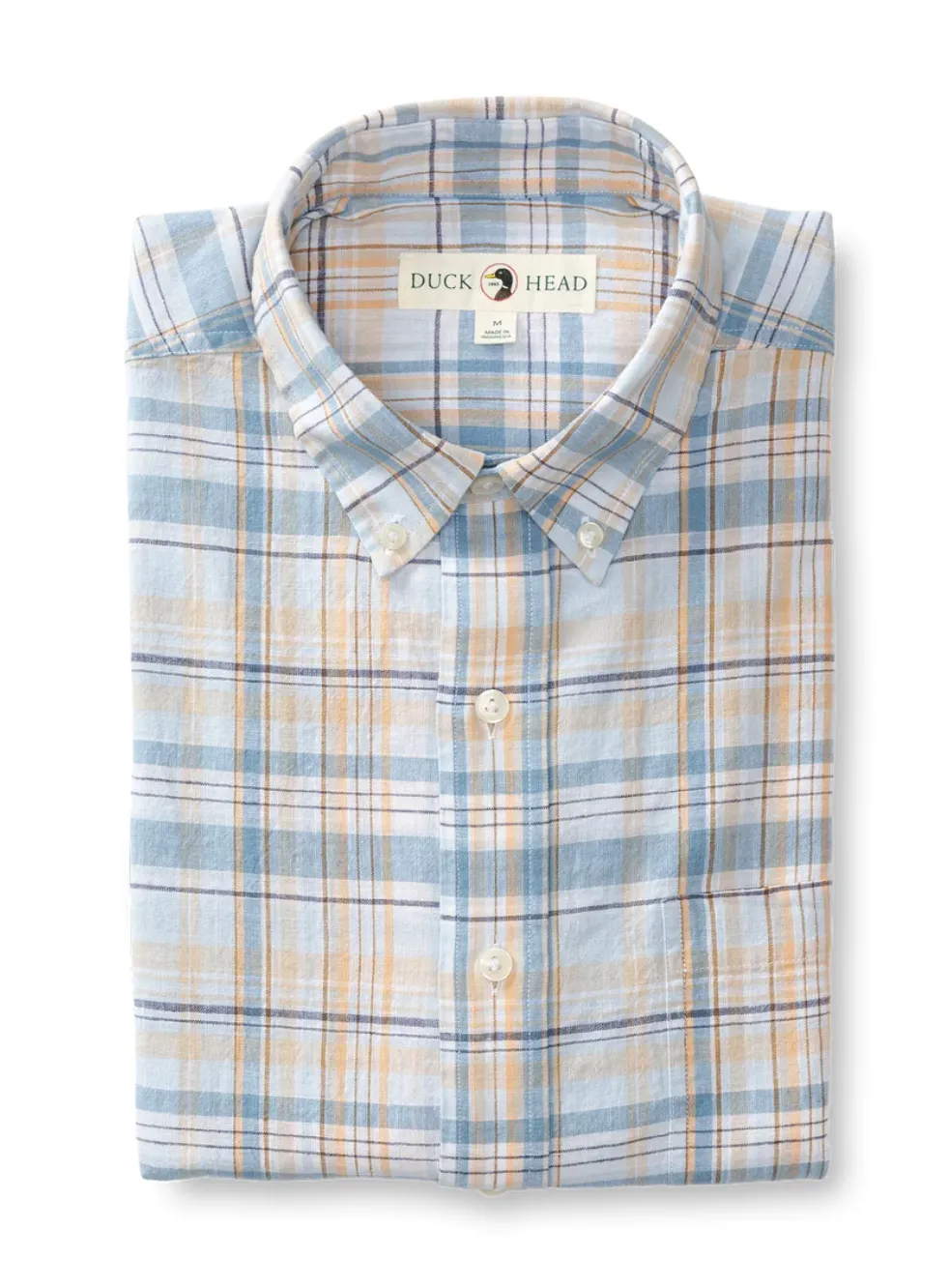 Duck Head Kinston Plaid Shirt Sky Blue