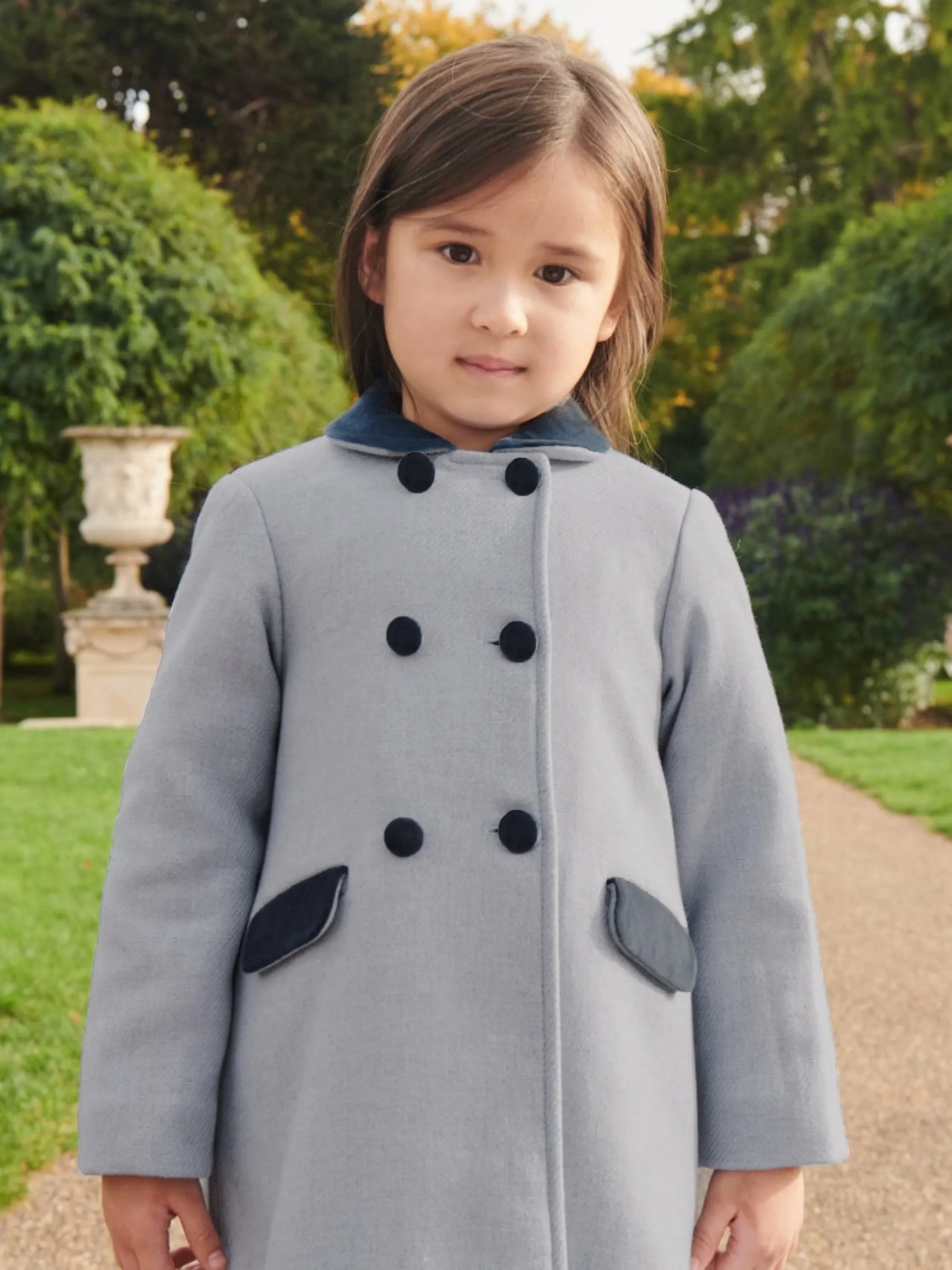 Dusty Blue Arrieta Girl Coat