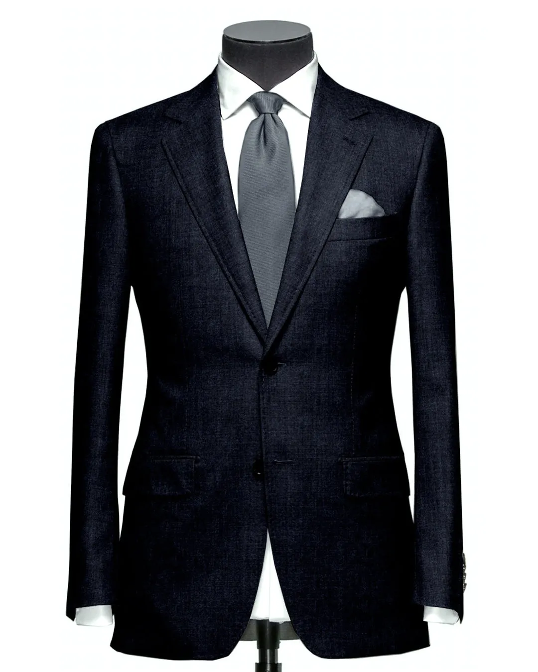 EThomas Wool Cashmere: Dark Blue Wool Jacket