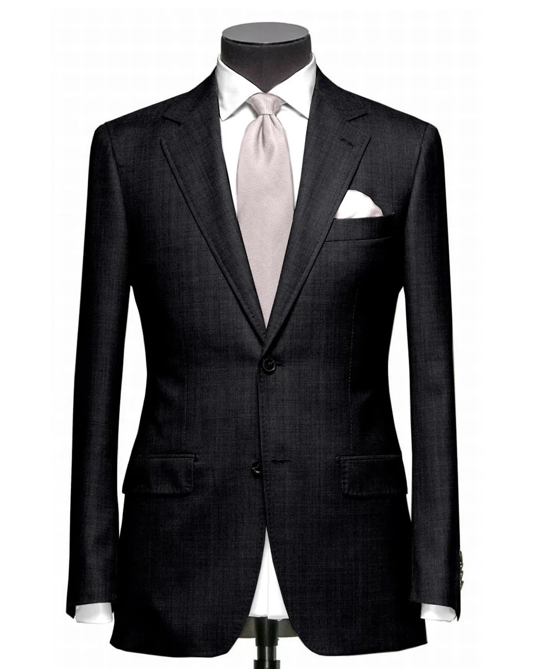 EThomas Wool Cashmere: Dark Grey Herringbone Jacket