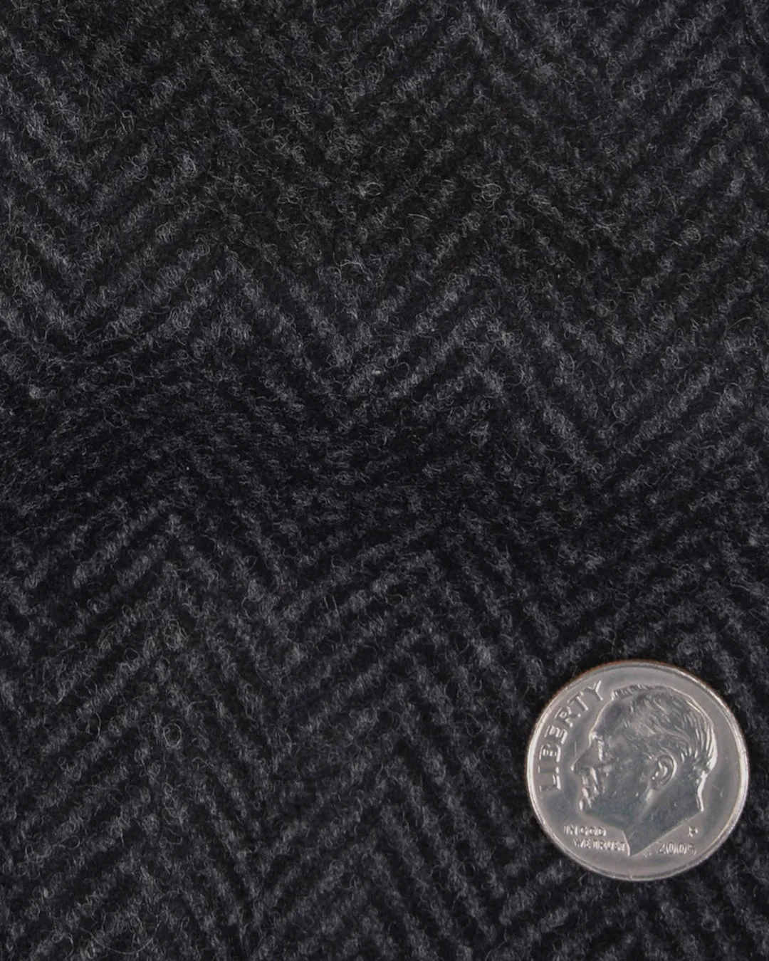 EThomas Wool Cashmere: Dark Grey Herringbone Jacket