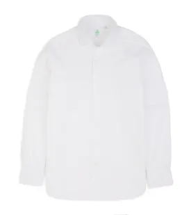 Finamore Gaeta Classic Cotton Luigi Sport Shirt: Fine Oxford White