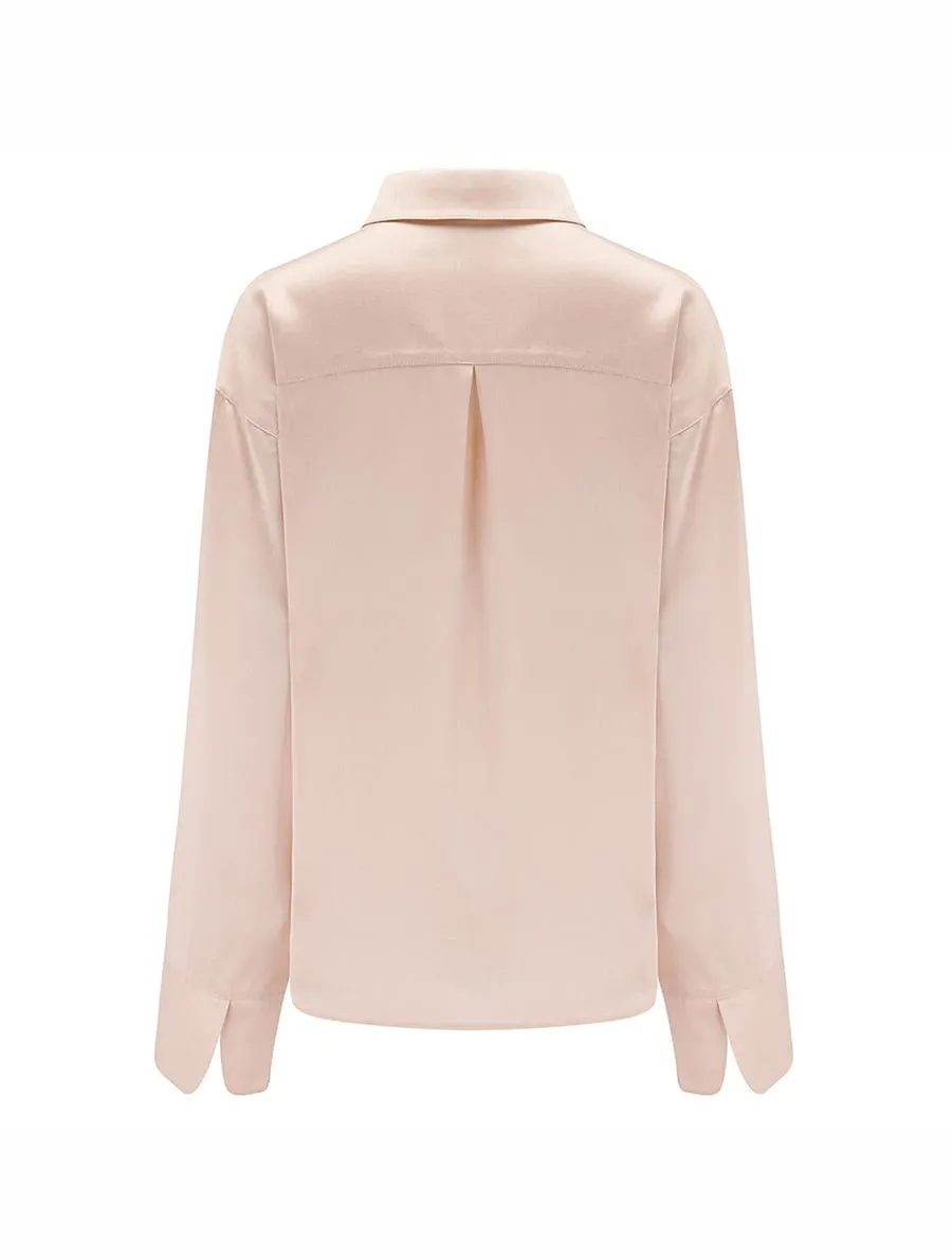 Fleur Du Jour Blush Silk Shirt