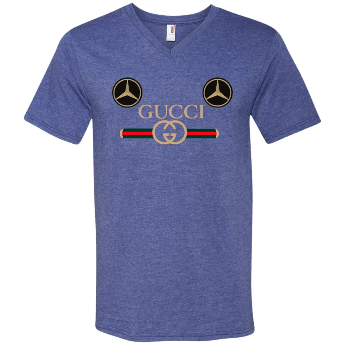 Gucci Mercedes Best T-shirt Men V-Neck T-Shirt