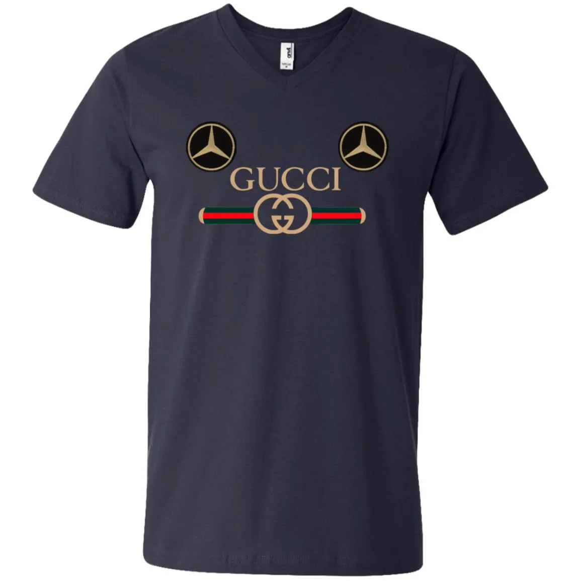 Gucci Mercedes Best T-shirt Men V-Neck T-Shirt