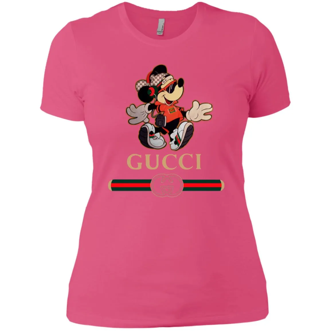 Gucci Mickey Fashion Stylelist Music T-shirt Women Cotton T-Shirt