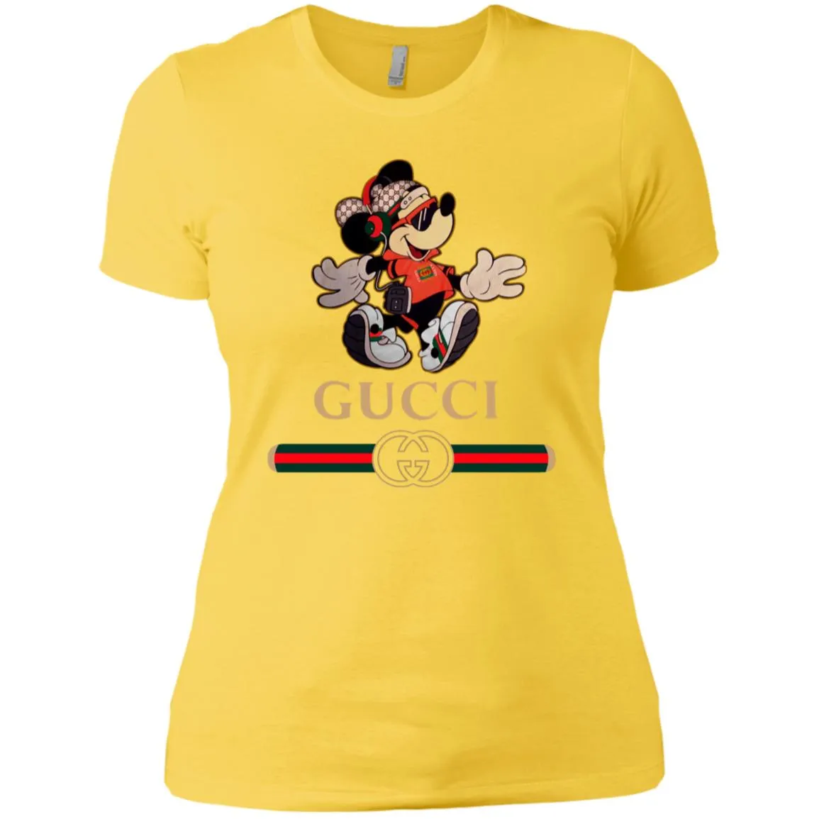 Gucci Mickey Fashion Stylelist Music T-shirt Women Cotton T-Shirt