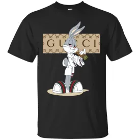 Gucci Rabbit Smoking Funny T-shirt Men Cotton T-Shirt