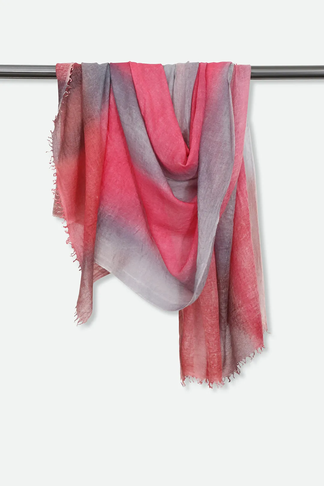 HAZELNUT SPRING SCARF IN HAND DYED CASHMERE