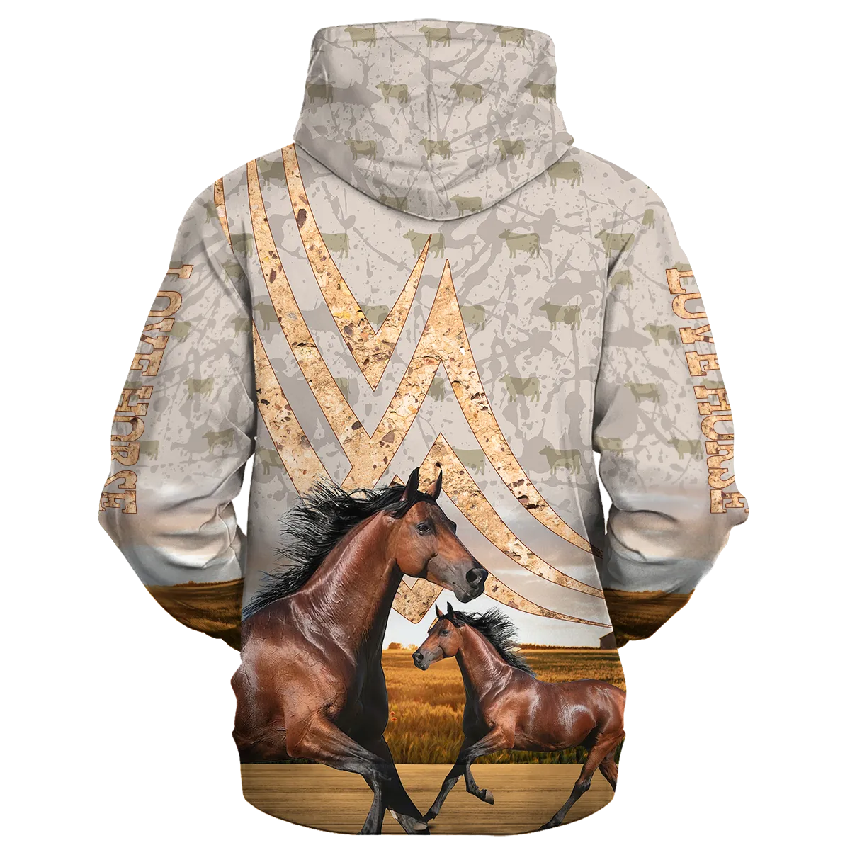 Horse On A Stone Background Hoodie, Horse Hoodie, Horse Lover Gift