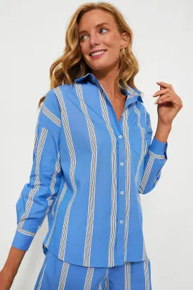 Ink Blue Striped Chiara Classic Shirt