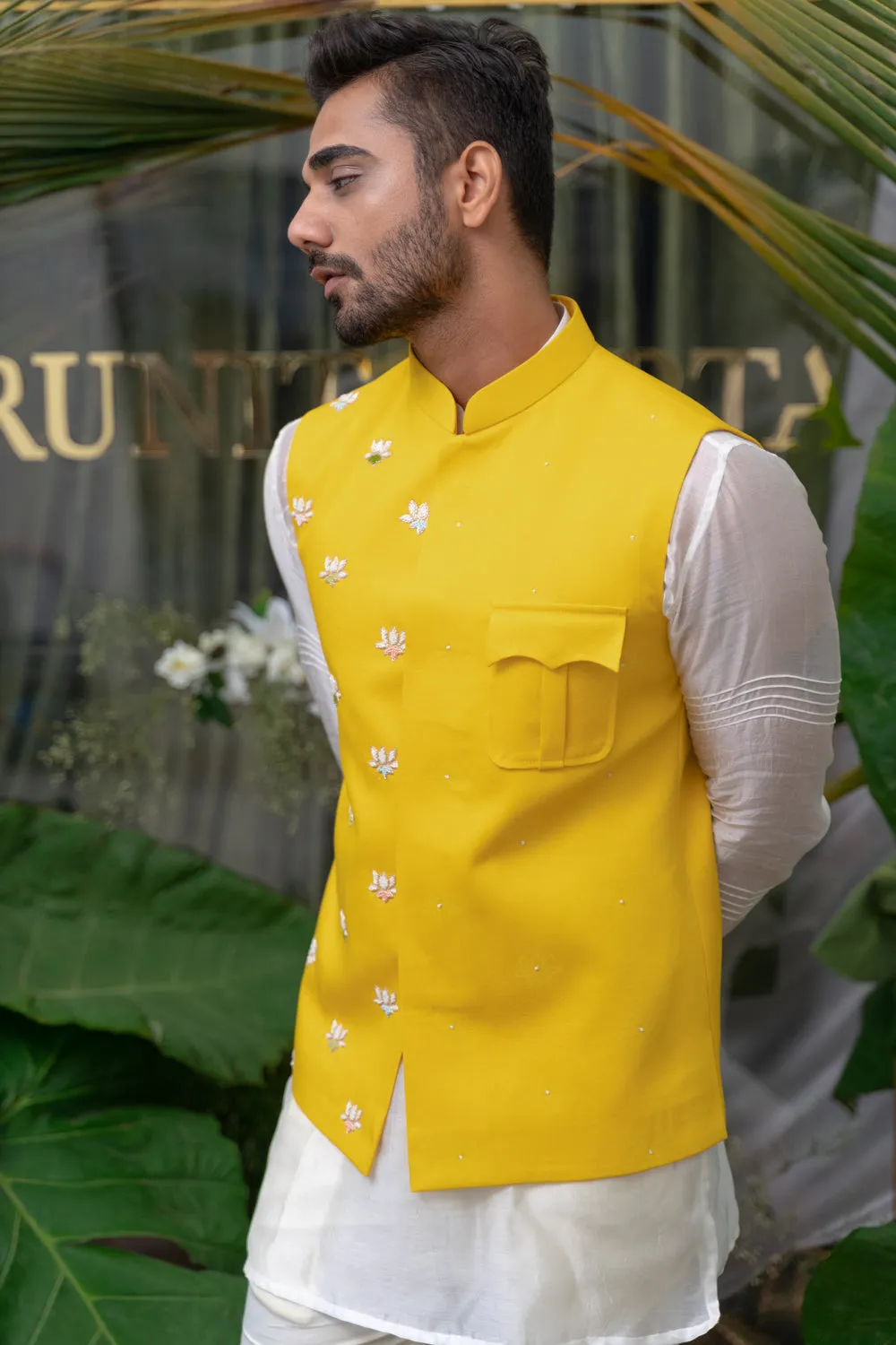 Ivory Pintucked Sleeve Shirt Kurta Set