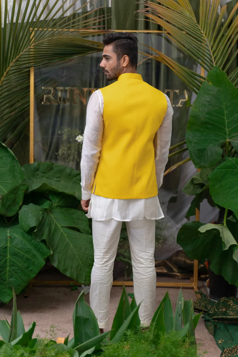 Ivory Pintucked Sleeve Shirt Kurta Set