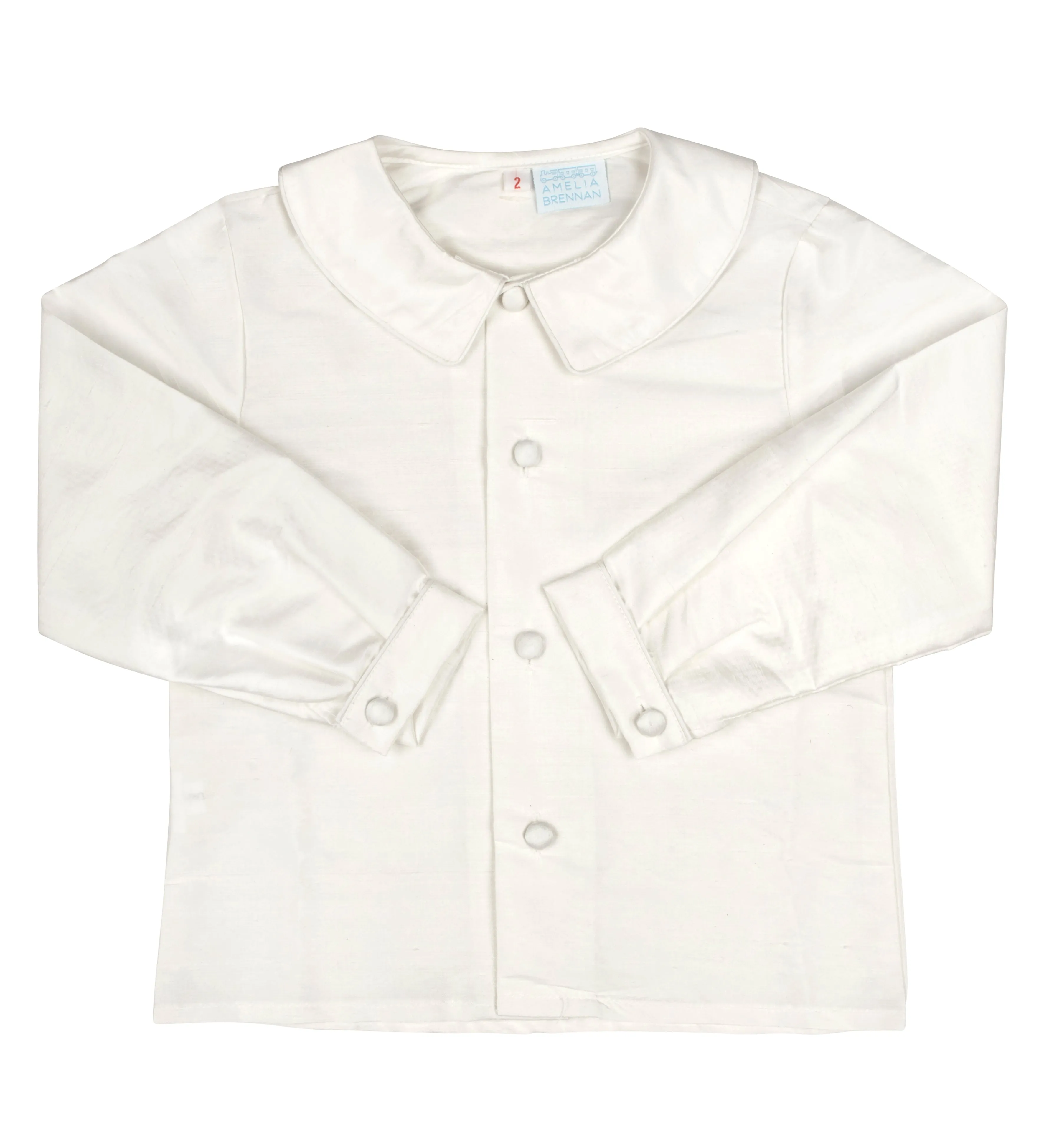 Ivory Silk Peter Pan Shirt