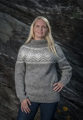 Jannik Icelandic Grey  sweater - Knitting Kit