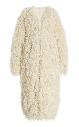 Jantzen Knit Coat in Ivory Virgin Wool Cashmere Silk