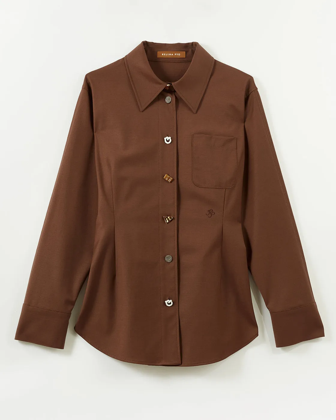 Kora Shirt Wool Blend Brown