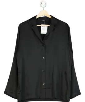 La Perla Black Silk Pyjama Shirt UK 14