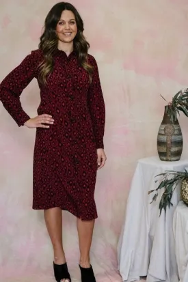 Leopard Silk Shirtdress