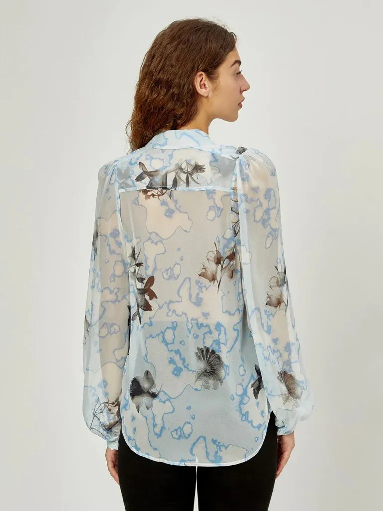 Linneta Silk Shirt - Plein Air Multi