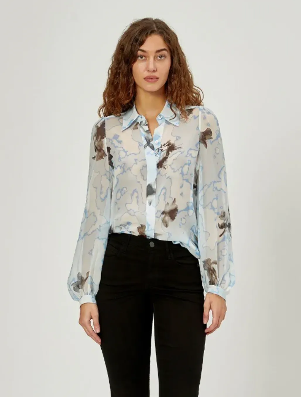 Linneta Silk Shirt - Plein Air Multi