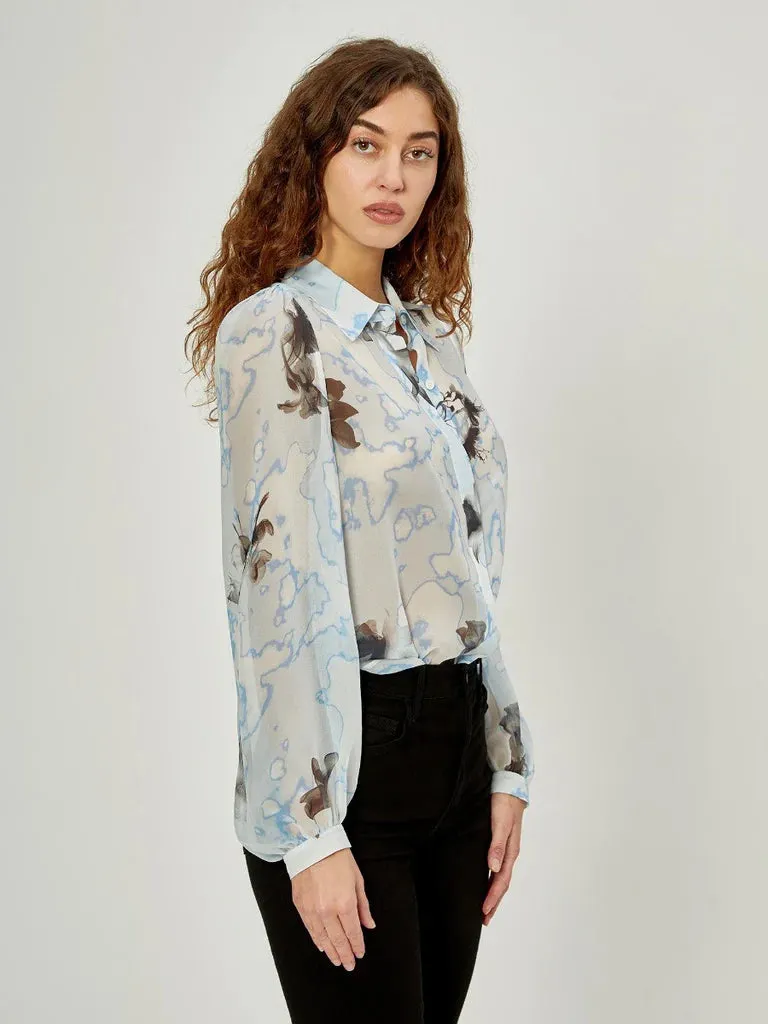 Linneta Silk Shirt - Plein Air Multi