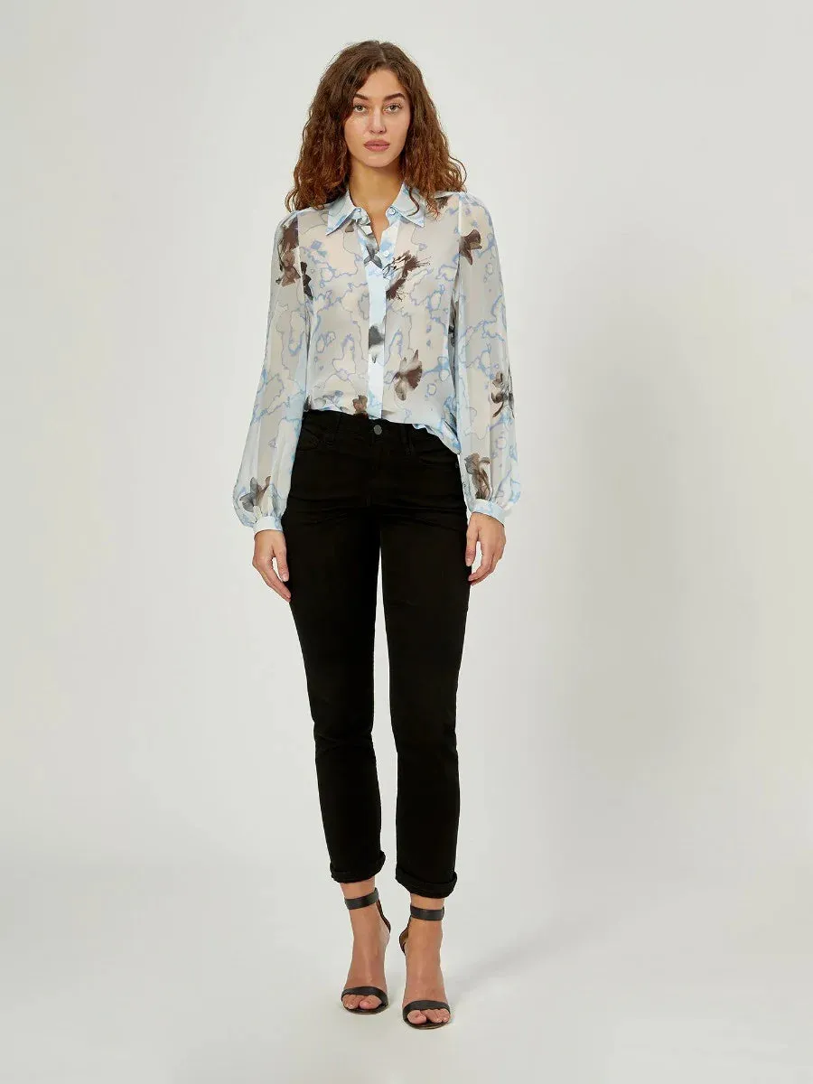 Linneta Silk Shirt - Plein Air Multi