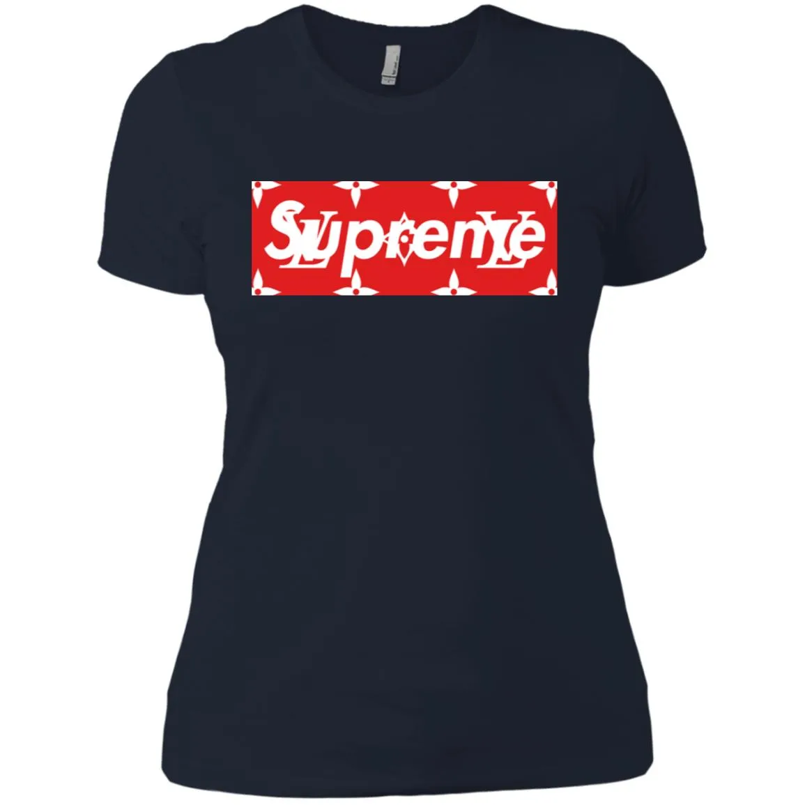 Louis Vuitton Box Supreme T-shirt Women Cotton T-Shirt