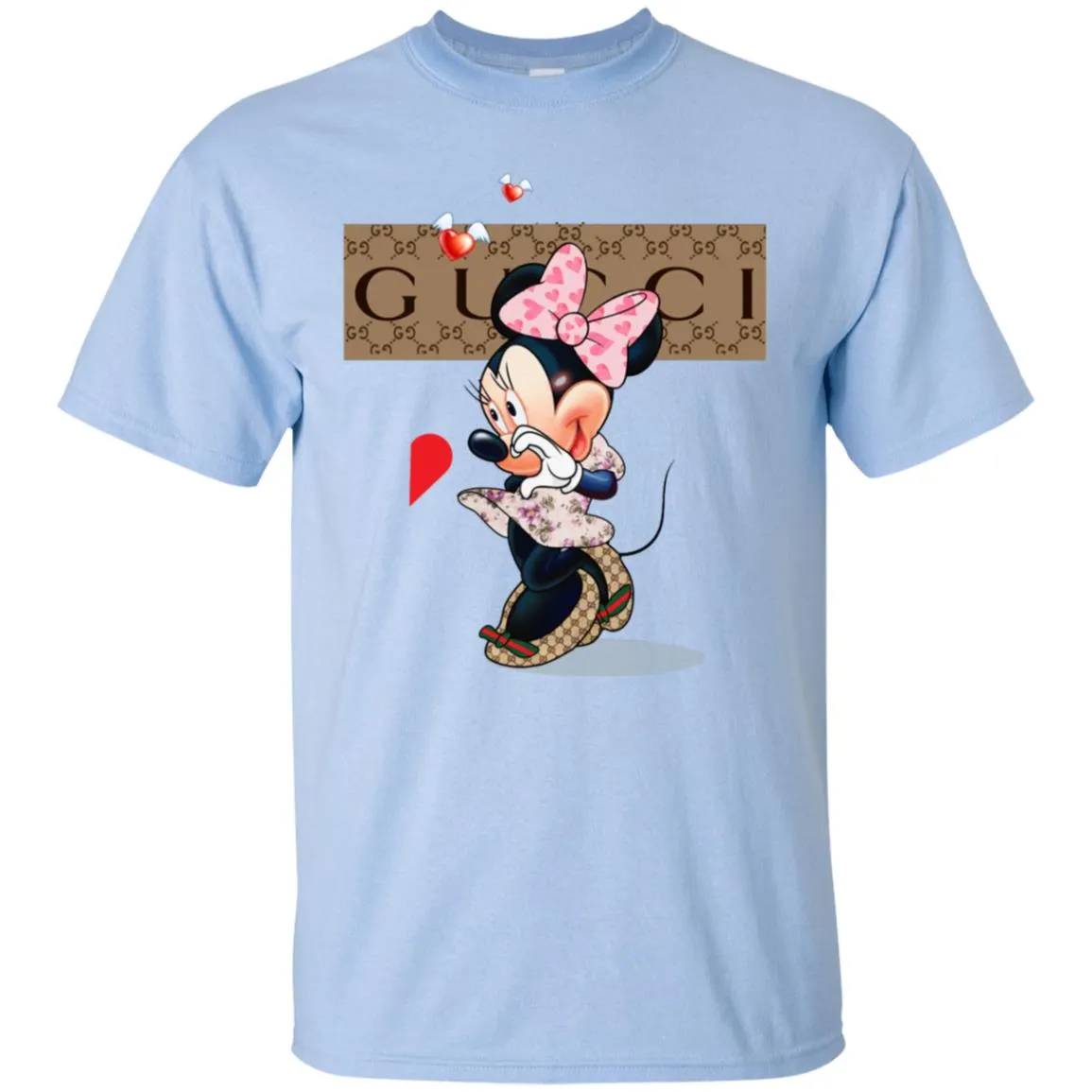 Minnie Mouse Love Couple T-shirt Valentine's Day T-shirt Men Cotton T-Shirt