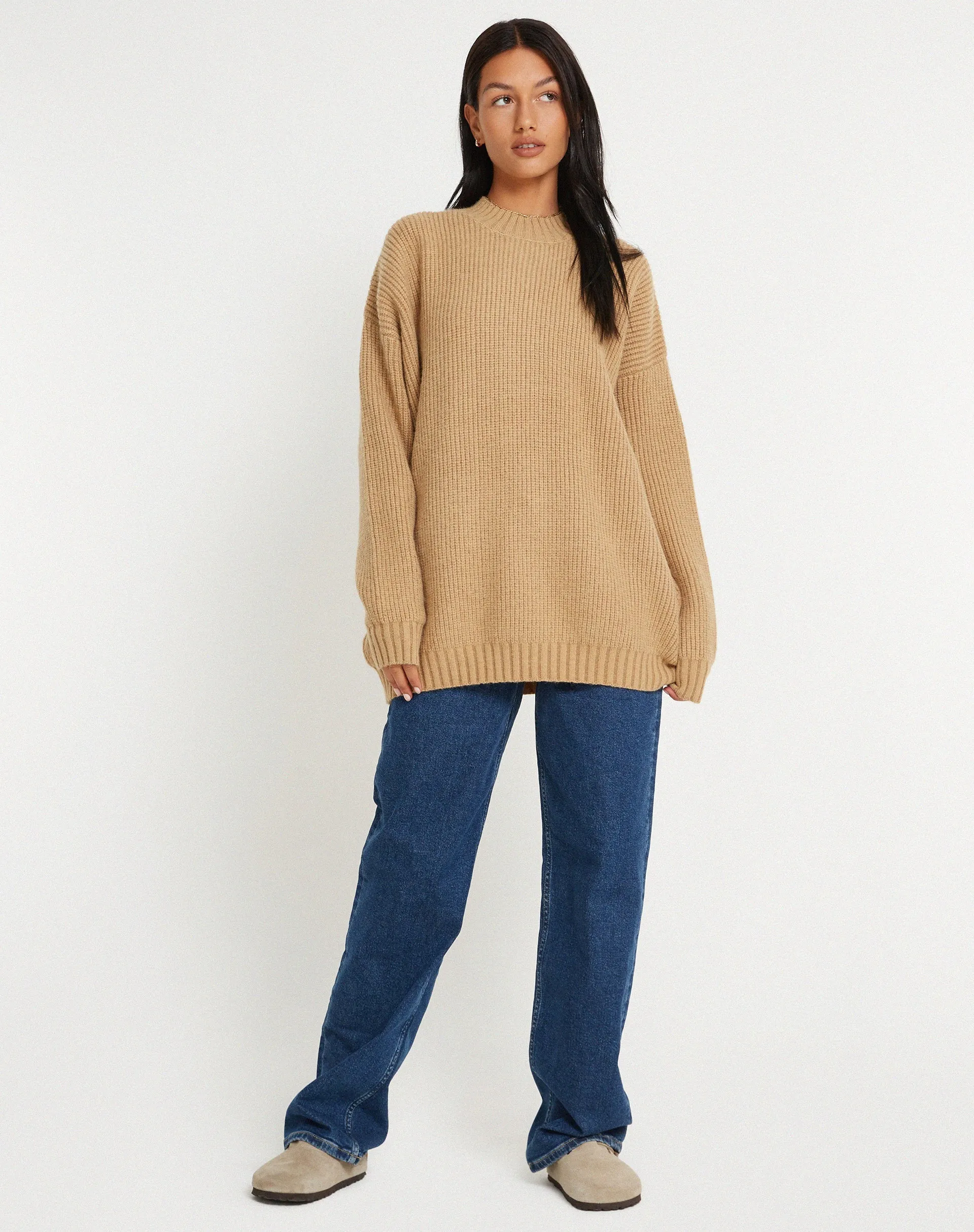 Mody Jumper in Tan Rib