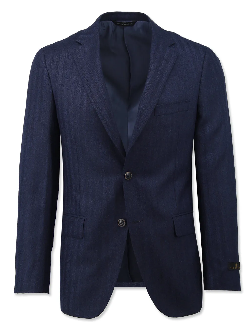 Navy Herringbone Sport Coat