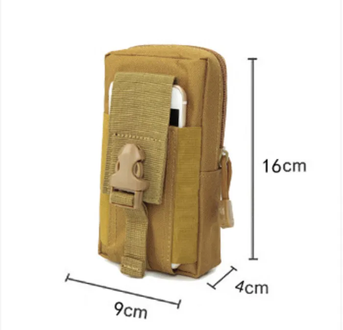 Outdoor Multi-functional Tactical Mobile Phone Sports Pocket 6 inch coin purse Wearing Belt Molle Small Bag